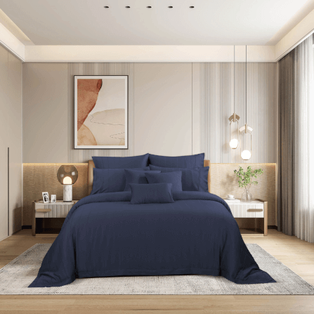 ปลอกผ้านวม ทวินไซซ์ AKEMI รุ่น ACCORD DOBBY 9557108510418 ขนาด 177 X 229 ซม. สี MATERA SAPPHIRE BLUE_2